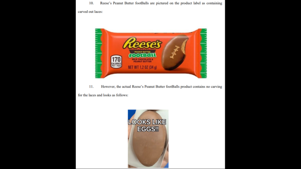 Reese’s football candy.