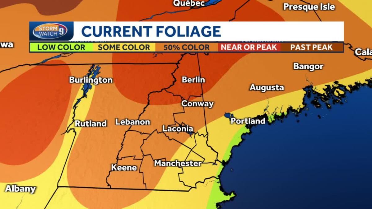 New Hampshire foliage map Peak colors moving into northern areas [Video]