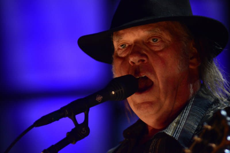 Neil Young has released a new album of recordings from the 1970s called "Chrome Dreams." File Photo by Archie Carpenter/UPI