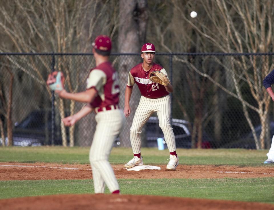 Florida High and Maclay baseball tie after 7th inning Maclay homerun at Maclay School on Thursday, March 7, 2024.