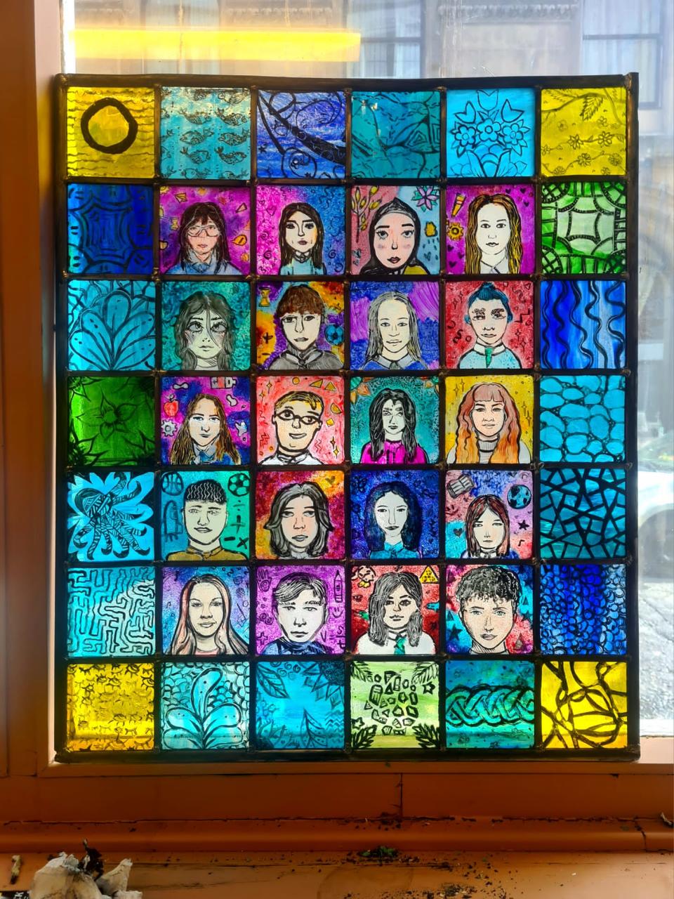 The stained glass window will be installed in the school in September (Brian Morrison/PA)