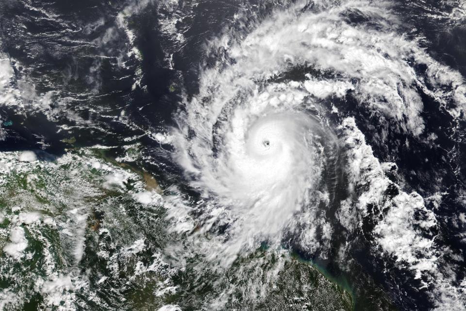 A hurricane seen from space