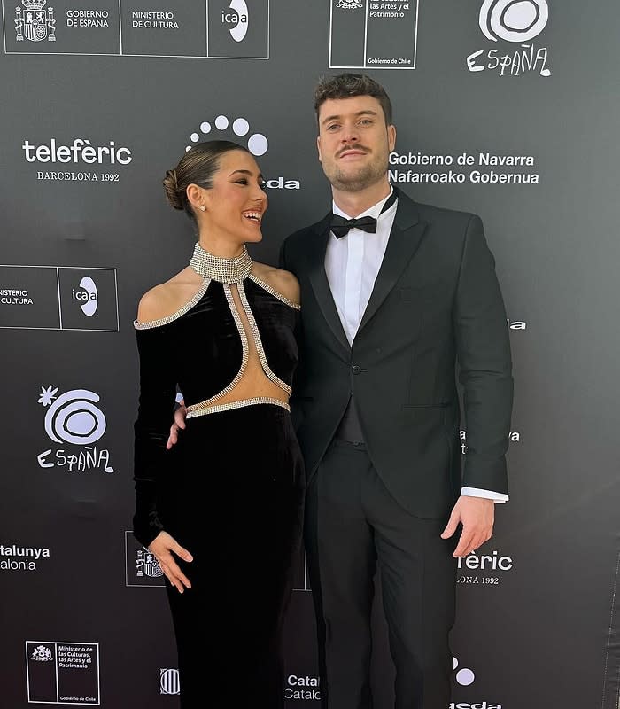 Anna Ferrer con su novio Mario 