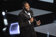 Host Anthony Anderson speaks at the 50th annual NAACP Image Awards on Saturday, March 30, 2019, at the Dolby Theatre in Los Angeles. (Photo by Chris Pizzello/Invision/AP)