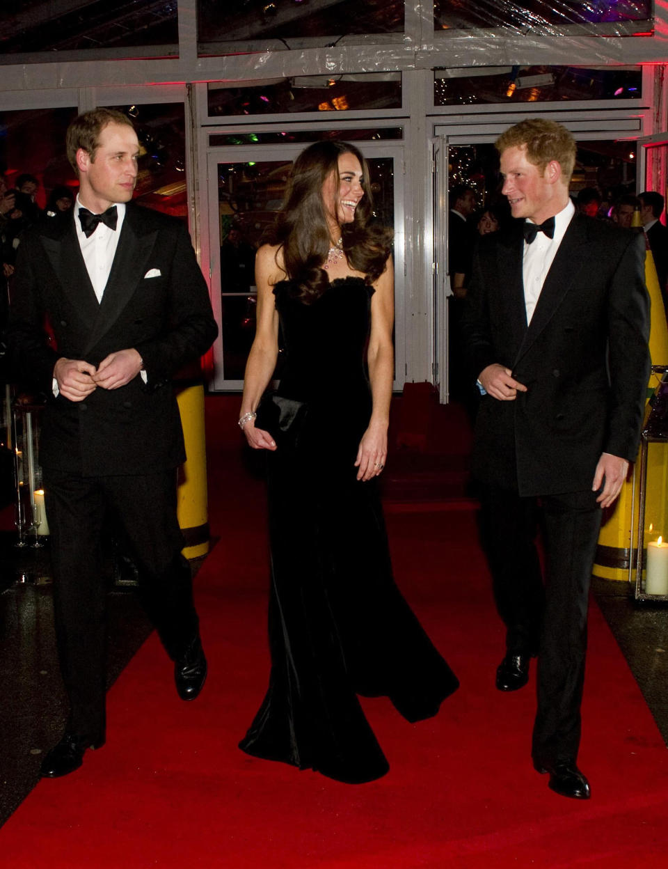 William, Harry et Kate en décembre 2011