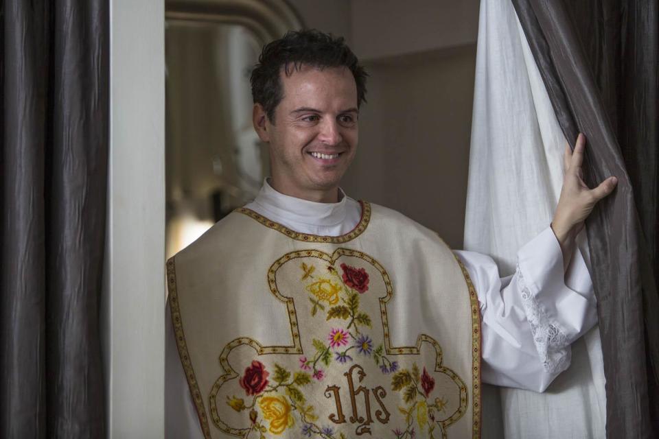 Hot under the collar: Andrew Scott as the priest Fleabag (BBC)