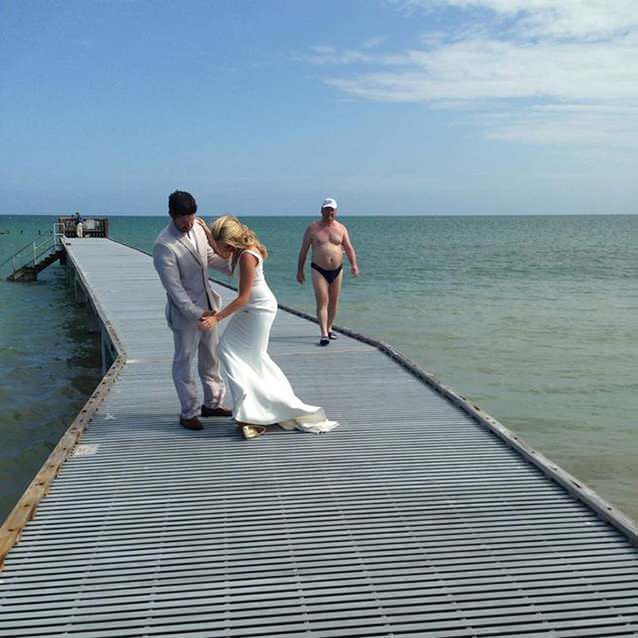 A wedding photograph has turned from accident to awesome. Photo: White Orchard Studios.