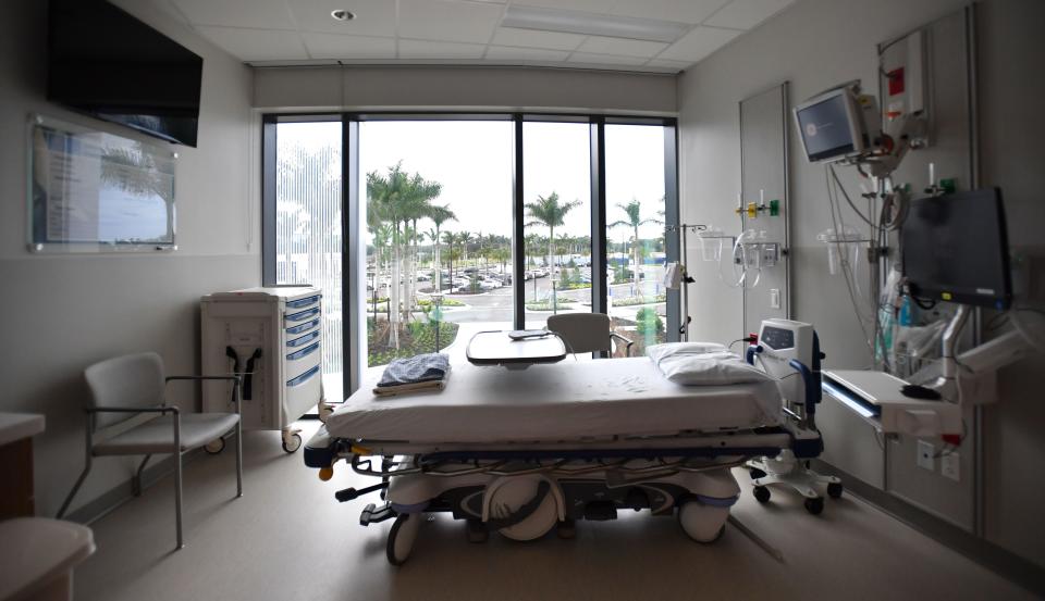 A typical prep and recovery room on the Venice campus of Sarasota Memorial Hospital. The opening of the new hospital has given SMH flexibility in handling the COVID-19 Omicron surge.