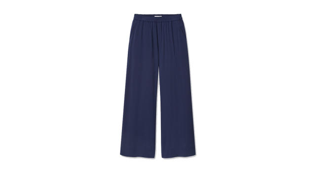 JW Anderson Crossover Strap Wide Leg Trousers - Navy