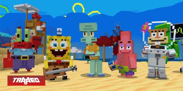 Nuevo DLC trae Bob Esponja a Minecraft junto a Fondo de Bikini y todos sus personajes