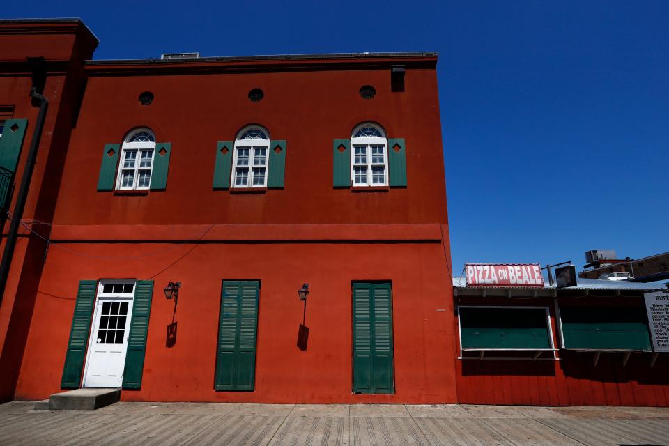 Jerry Lee Lewis' Cafe & Honky Tonk is shown on Beale Street in Downtown Memphis on April 16, 2020.