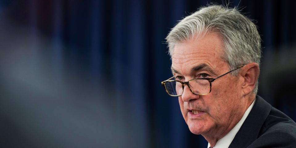FILE PHOTO: Federal Reserve Chairman Jerome Powell holds a news conference following a closed two-day Federal Open Market Committee meeting in Washington, U.S., September 18, 2019. REUTERS/Sarah Silbiger