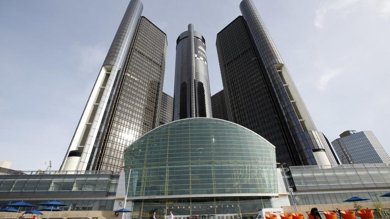 <div>The General Motors Co. Renaissance Center world headquarters complex stands in Detroit, Michigan, U.S., on Tuesday, June 12, 2018. The automaker still has a financial investment in Lyft Inc. but has no active projects underway with the ride-hailing platform, said GM chairman and chief executive Mary Barra before the companys annual shareholders meeting. Photographer: Jeff Kowalsky/Bloomberg via Getty Images</div>