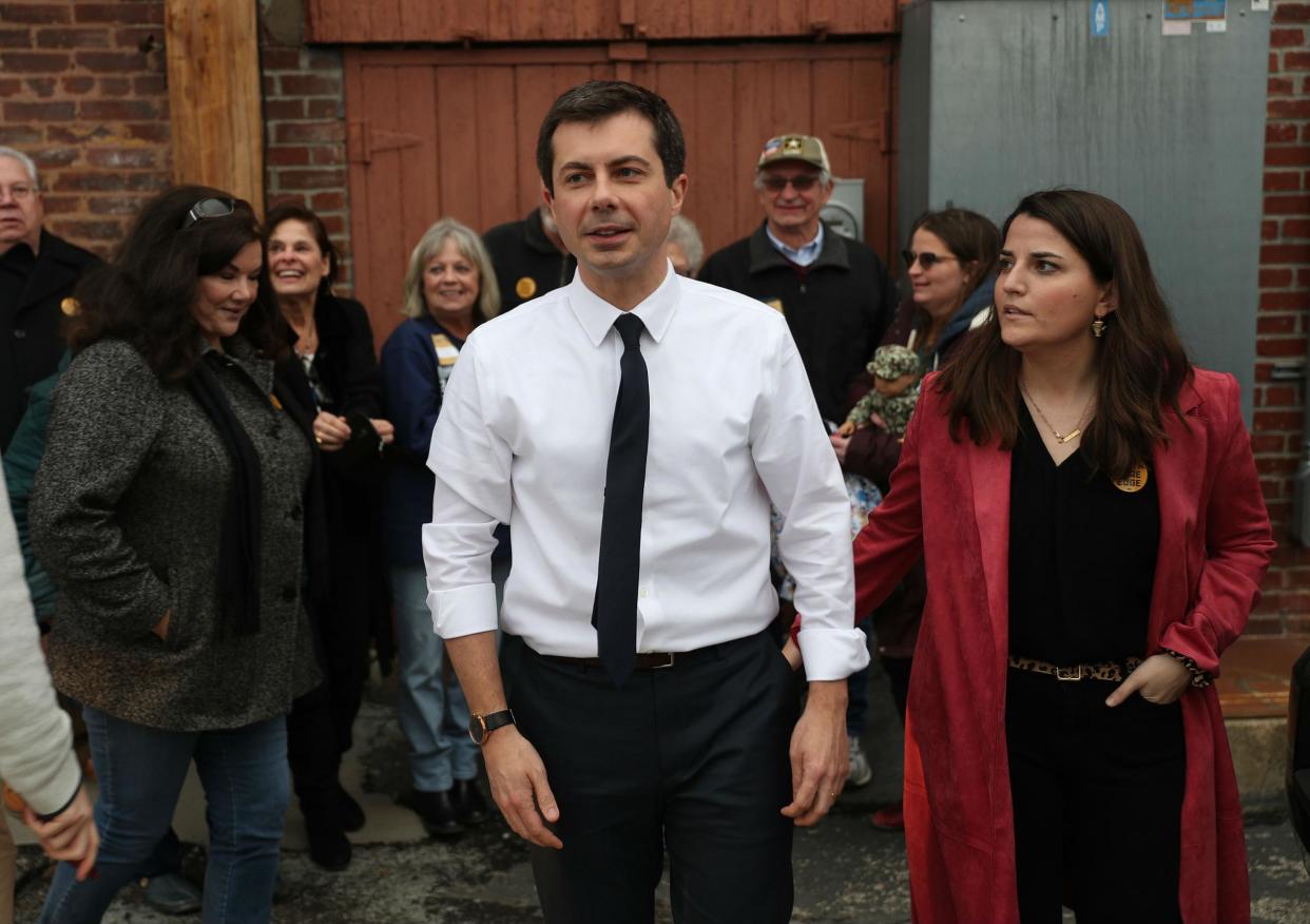 Mr Buttigieg is heading the polls in Iowa: Getty