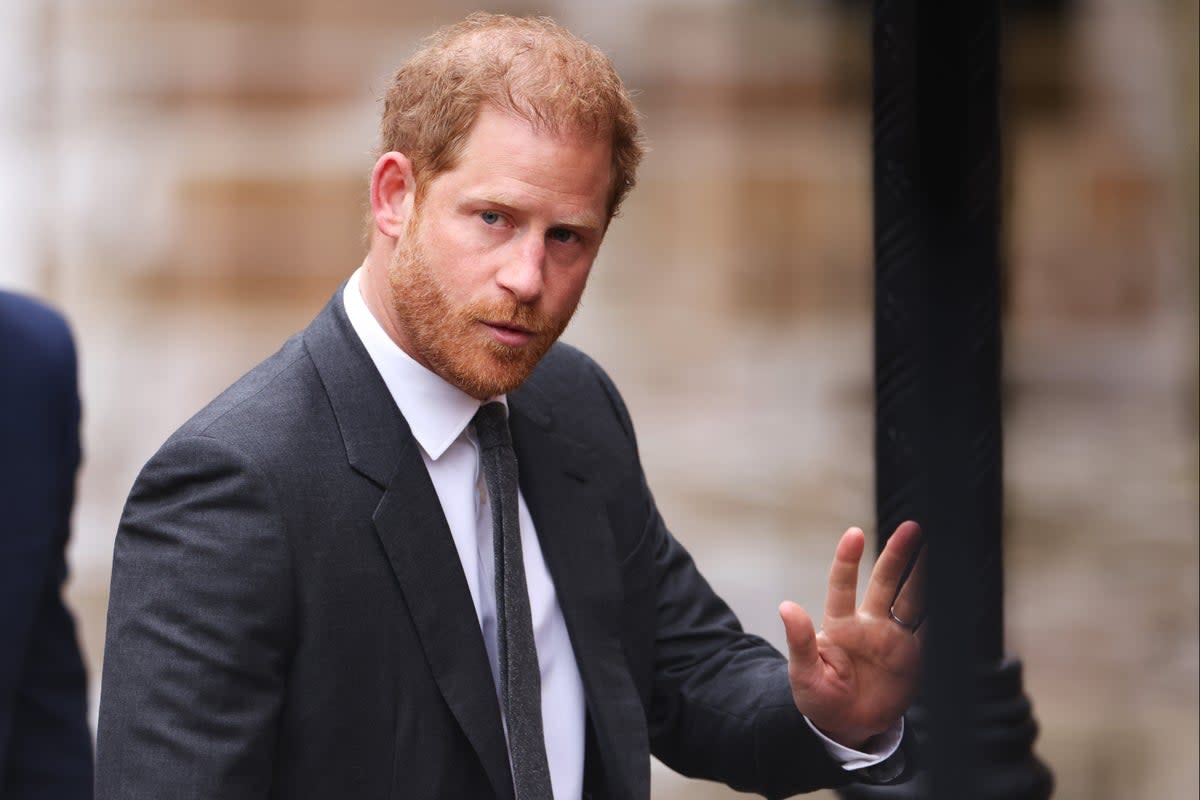 Prince Harry, Duke of Sussex arrives at the Royal Courts of Justice in March   (Getty Images)