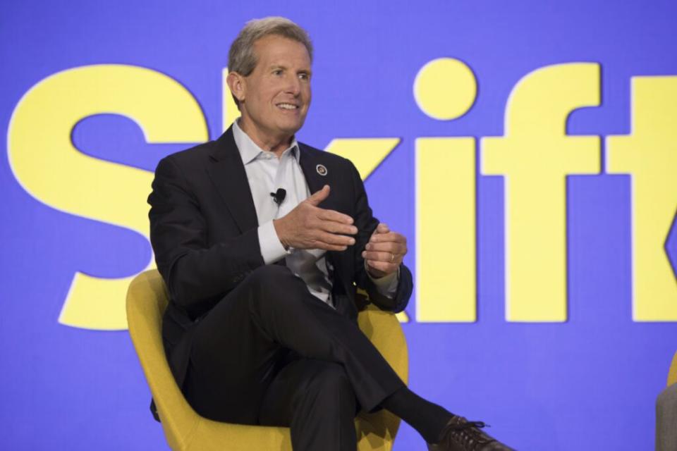 Wyndham Hotels & Resorts president and CEO Geoff Ballotti at Skift Global Forum 2024 in New York. Skift