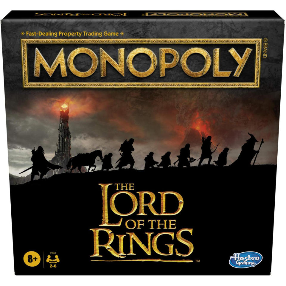 Monopoly Board Game, The Lord of the Rings Edition Board Game Inspired by the Movie Trilogy, Play as a Member of the Fellowship, For Kids Ages 8 and Up (Amazon Exclusive). (Photo: Amazon SG)