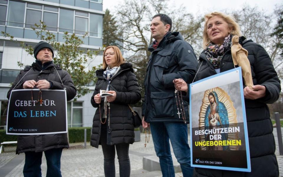 Activistas contra el aborto.