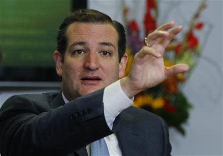 U.S. Senator Ted Cruz (R-TX) answers questions during the Reuters Washington Summit in Washington, October 24, 2013. REUTERS/Jim Bourg