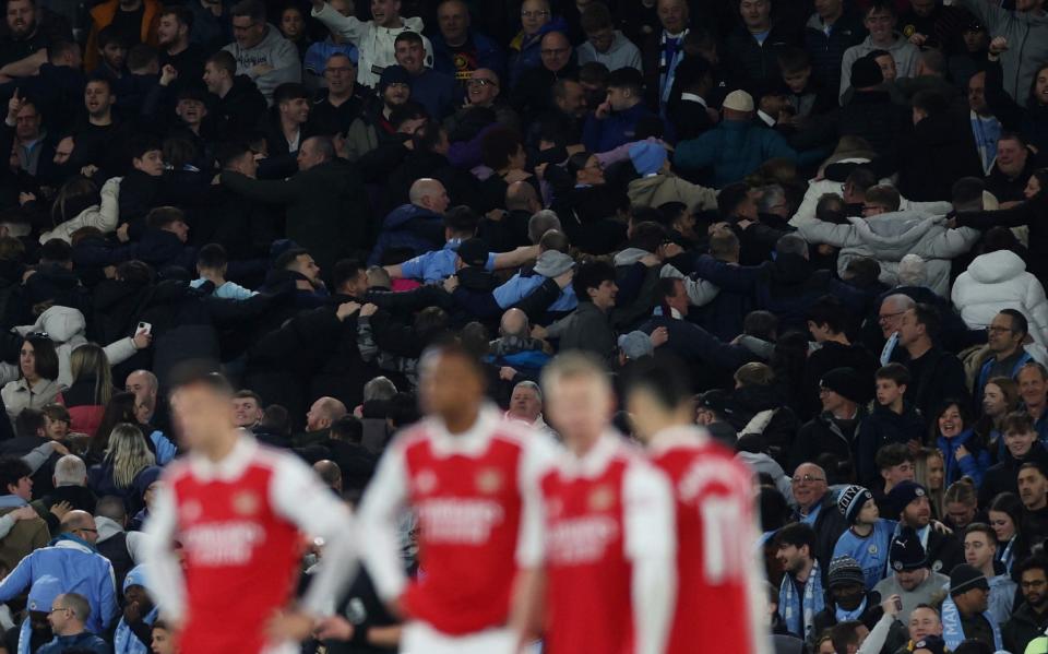 City fans dance in delight - Action Images via Reuters/Lee Smith