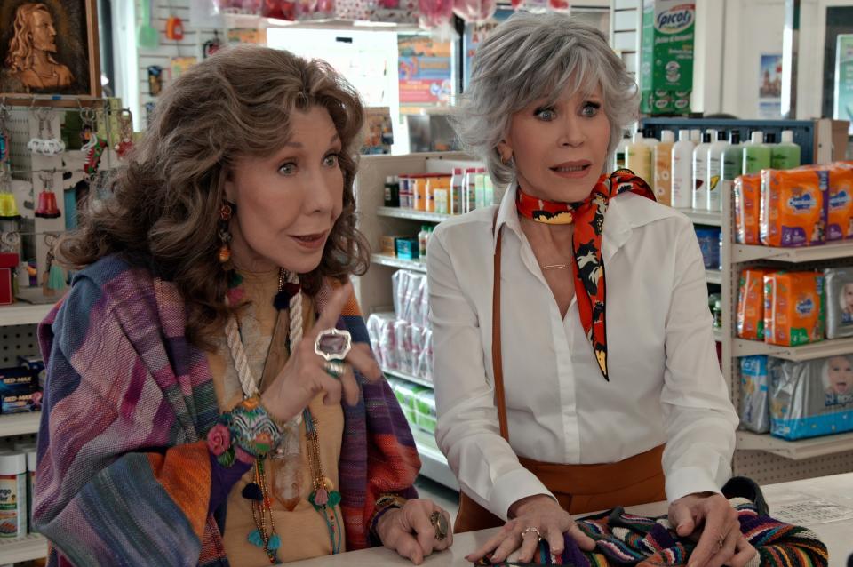 Fonda with Lily Tomlin in "Grace and Frankie"