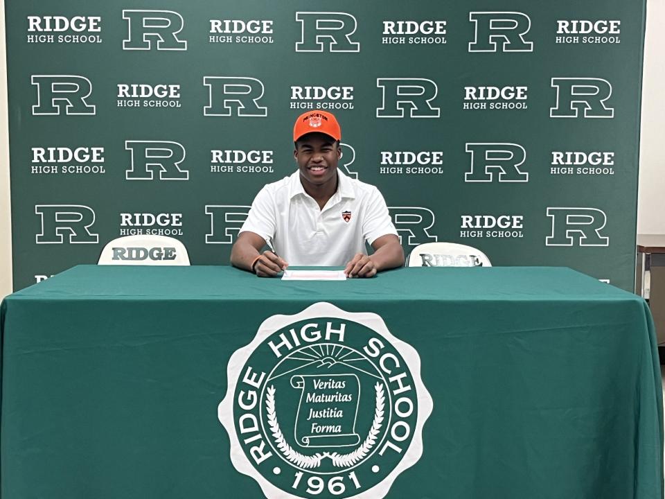 Ridge High School's Chris Oliver committed to play football at Princeton