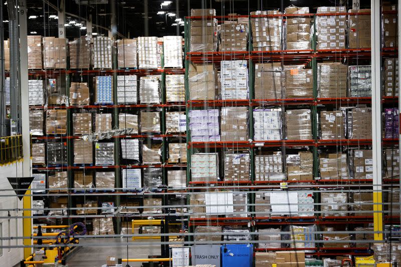 FILE PHOTO: Cyber Monday operations at Amazon fulfillment center in Robbinsville, New Jersey