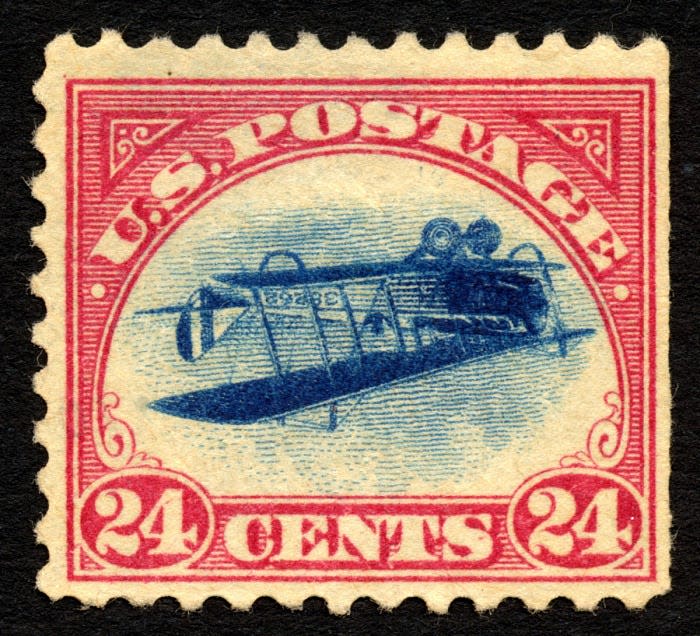 This stamp is among the rare stamps that will be on display this weekend at the Great American Stamp Show in Cleveland.