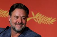 Cast member Russell Crowe takes part in a news conference for the film "The Nice Guys" out of competition at the 69th Cannes Film Festival in Cannes