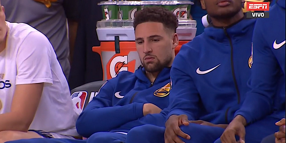 klay thompson bench game 3