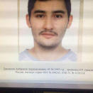 Suspect Akbarzhon Jalilov is shown in this police handout photo, obtained by 5th Channel, Russia April 4, 2017. 5th Channel Russia/via Reuters