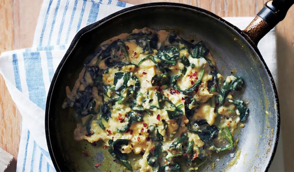 Scrambled Eggs with Spinach & Parmesan