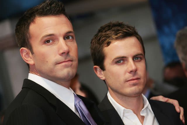 <p>Francois Durand/Getty </p> Ben Affleck and Casey Affleck pose as they attend the premiere for "Gone, Baby, Gone" during the 33rd Deauville American Film Festival on September 5, 2007 in Deauville, France.