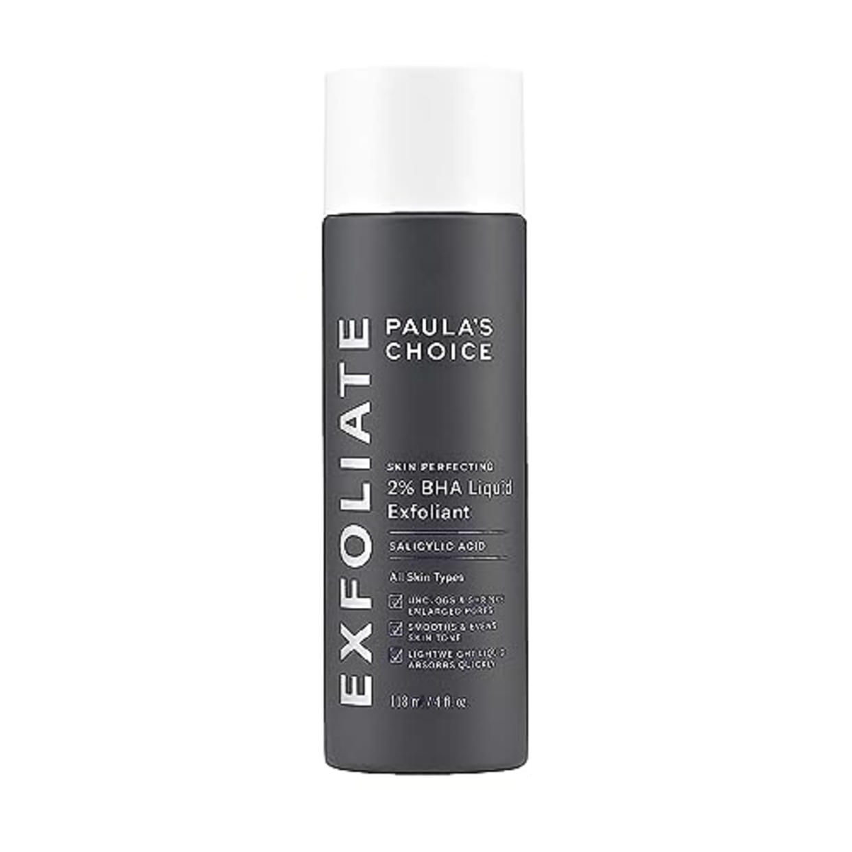Paulas Choice--SKIN PERFECTING 2% BHA Liquid Salicylic Acid Exfoliant--Facial Exfoliant for Blackheads, Enlarged Pores, Wrinkles & Fine Lines, 4 oz Bottle (AMAZON)