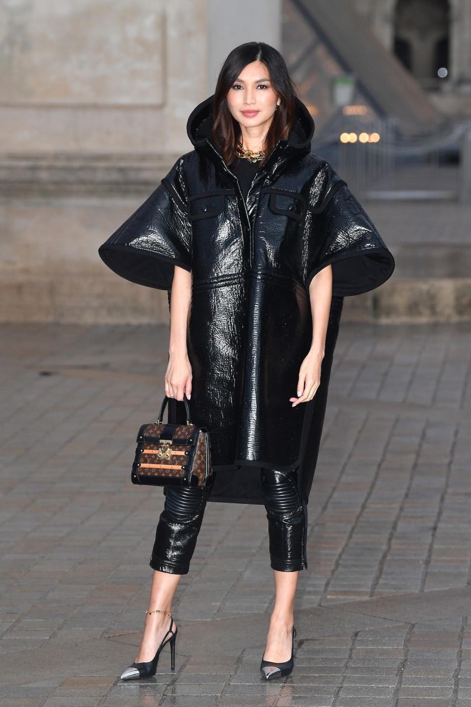 Gemma Chan at a 2021 Louis Vuitton fashion show.