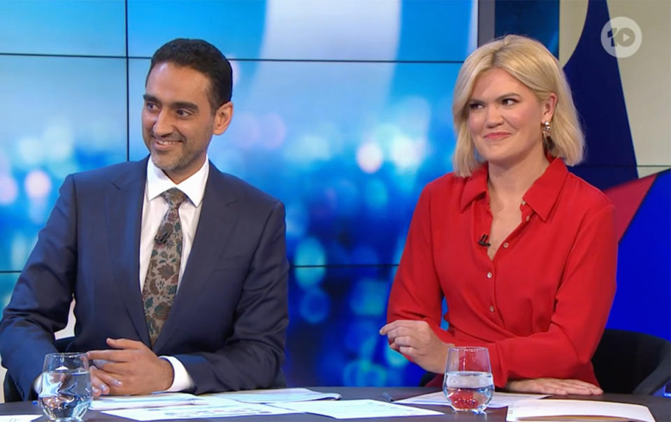 Waleed Aly and Sarah Harris