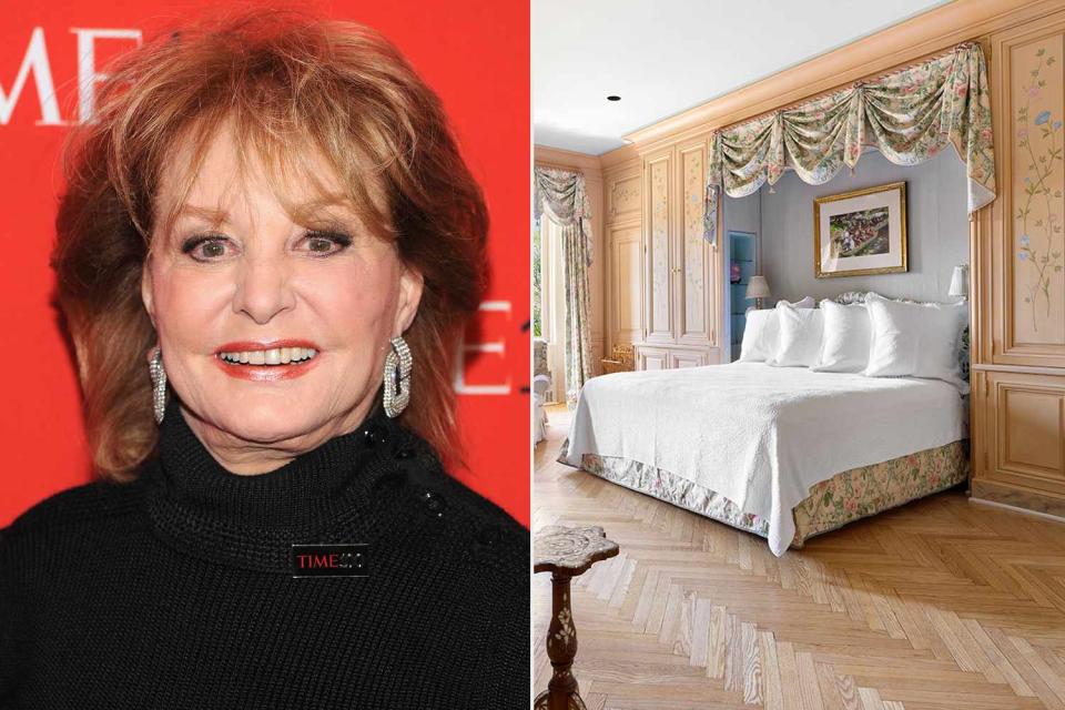 <p>Andrew Toth/FilmMagic; DONNA DOTAN/ Compass</p> Barbara Walters and a view inside her NYC home