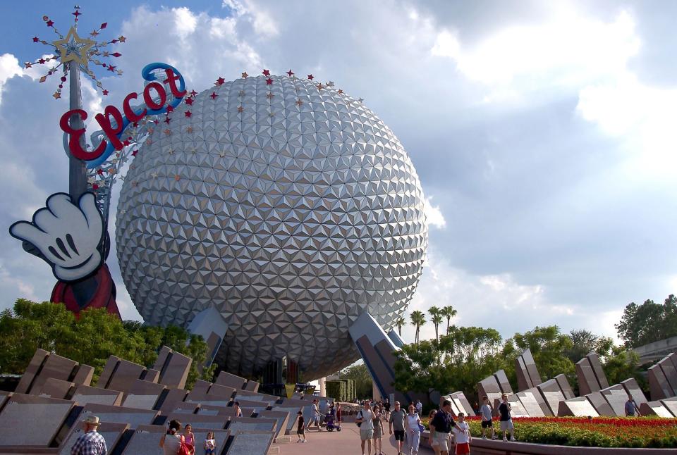 Epcot in 2003 when the Leave a Legacy attraction sat at the park entrance.