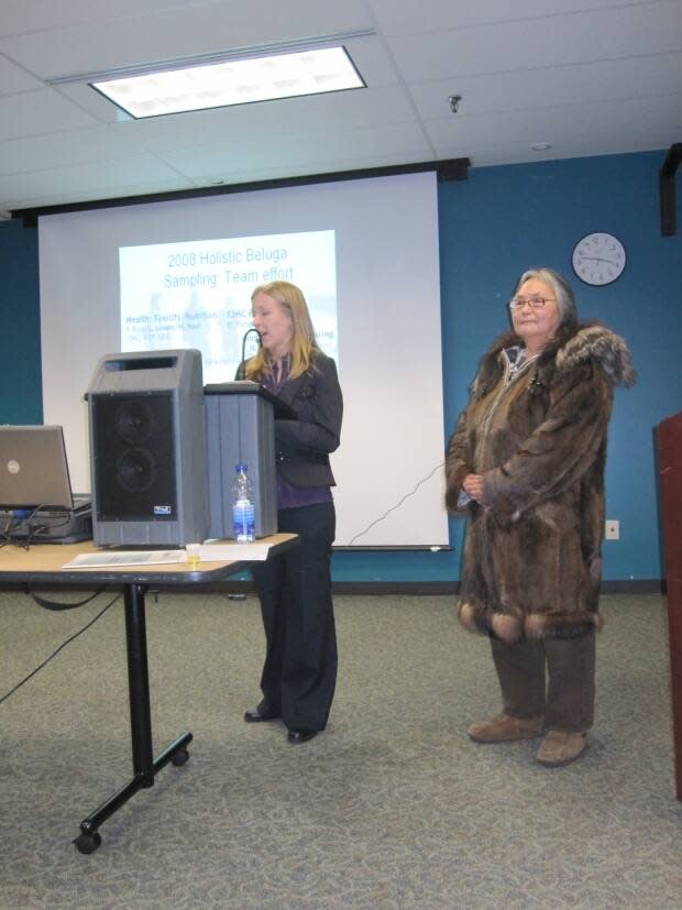 Nellie Pokiak, right, at a conference in 2009.