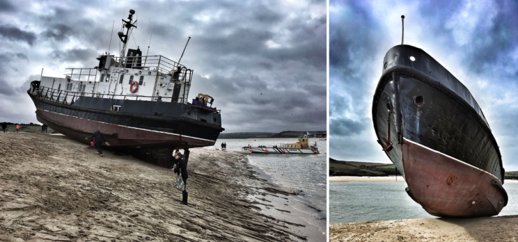 The Appleby came free and floated onto a Cornish beach (SWNS)