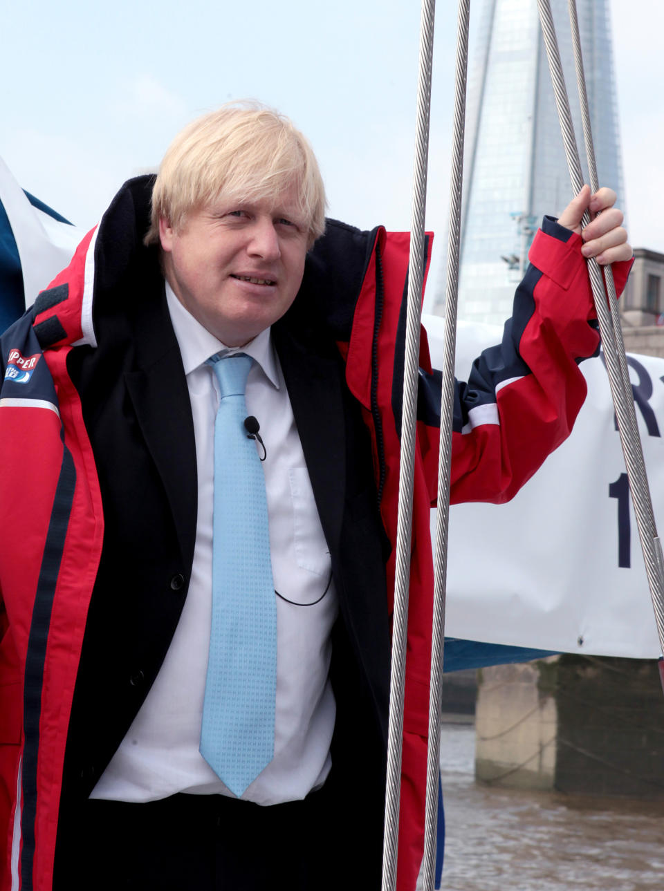 London Mayor Boris Johnson at the announcement for London to host the start and Finish of the 2013-14 edition of the Clipper Round the World Yacht Race, during a photo call in London.