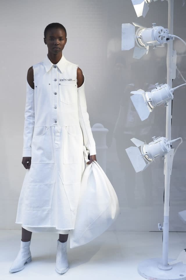 A pristine white creation from Maison Margiela - London Fashion Week