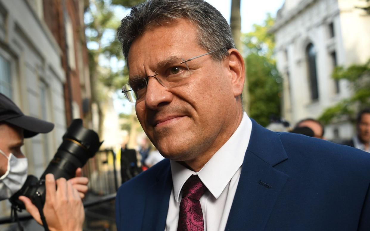 European Commission vice-president Maros Sefcovic arrives at the London offices of the European Commission ahead of the next round of Brexit talks - Neil Hall/EPA-EFE/Shutterstock