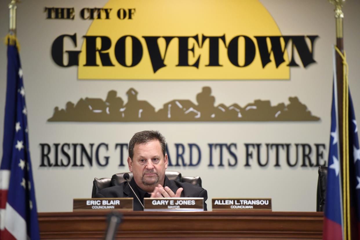 FILE - Grovetown Mayor Gary Jones recently reached a settlement worth $300,000 following his dismissal from the Waynesboro Police Department.