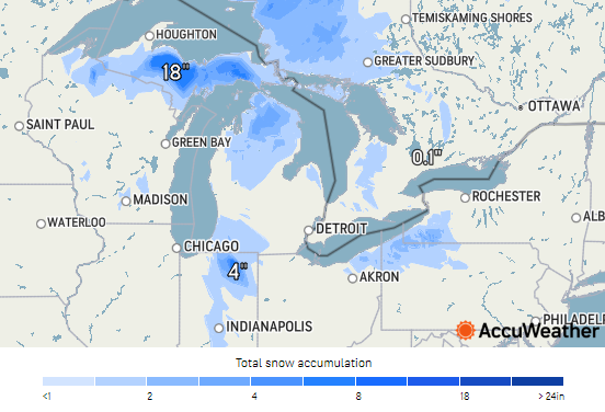 Past 24 Hours Snowfall 10/18 AM