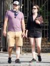 <p>Sara Bareilles and boyfriend Joe Tippett go for a walk around downtown N.Y.C. on Tuesday.</p>