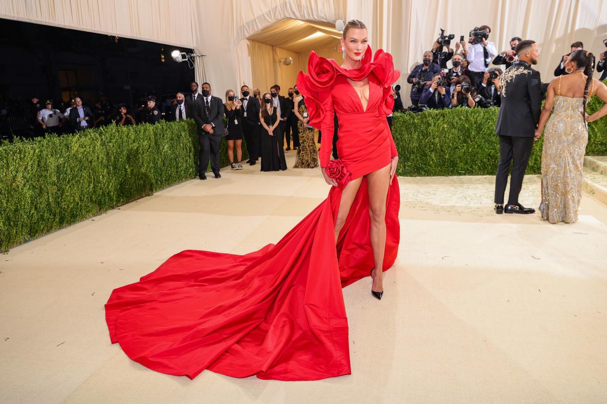 Karlie Kloss attends The 2021 Met Gala Celebrating In America: A Lexicon Of Fashion at Metropolitan Museum of Art on Sept. 13, 2021 in New York.