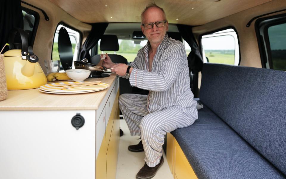 Jeremy Taylor lived in the VW ID Buzz during a weekend break in Herefordshire