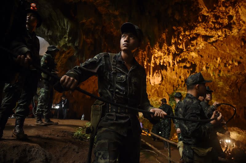 PHOTOS: Divers rescue all 13 from flooded cave in Thailand