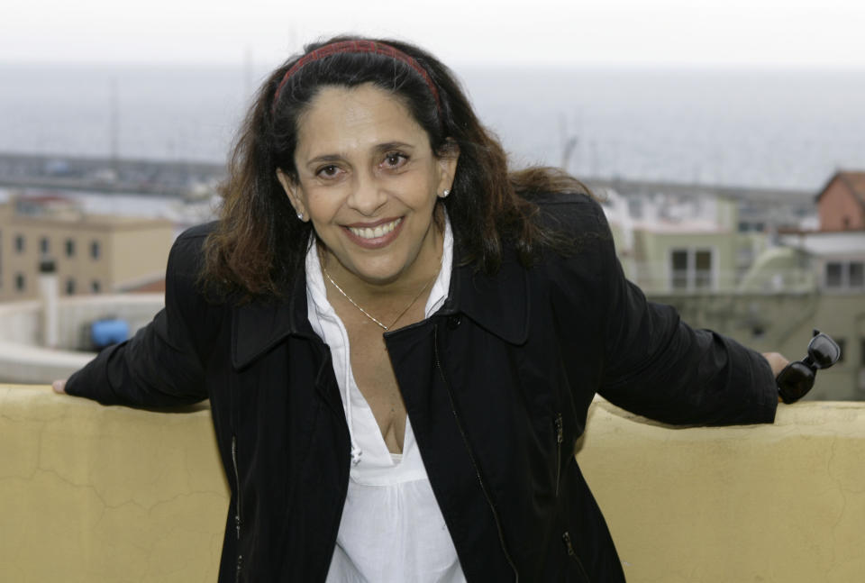 FILE - Brazilian singer Gal Costa poses after a press conference at the "Festival di Sanremo" Italian song contest, in San Remo, Italy, Wednesday, Feb. 27, 2008. Costa, an icon in the Tropicalia and Brazilian popular music movements who enjoyed a nearly six-decade career, died on Nov. 9, 2022. She was 77. (AP Photo/Alberto Pellaschiar, File)